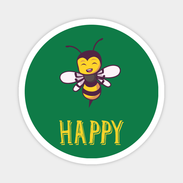 bee happy Magnet by Lomitasu